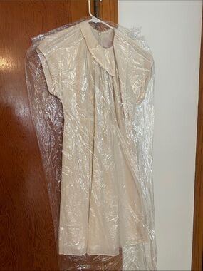 Gal Meets Glam Soft Ivory Tie-Neck Midi Dress